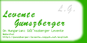 levente gunszberger business card